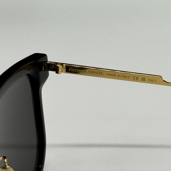 NEW BV1083SA 001 BOTTEGA VENETA WOMEN SUNGLASSES BOTTEGA VENETA BLACK EYEWEAR - Picture 8 of 9